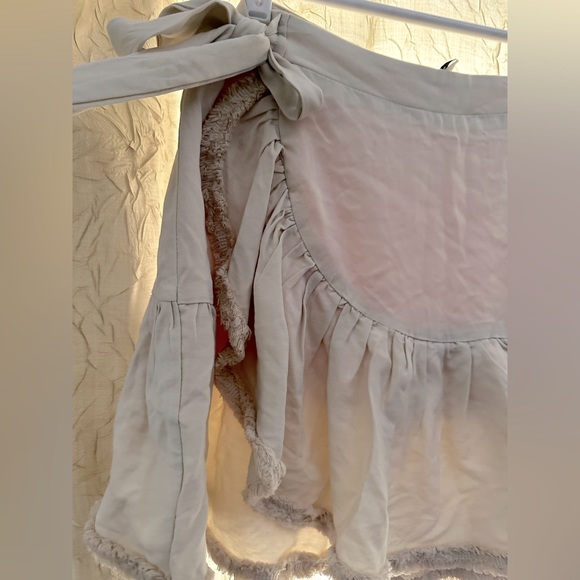EMMIE ROSE Ruffle Wrap Mini Skirt - Picture 4 of 13